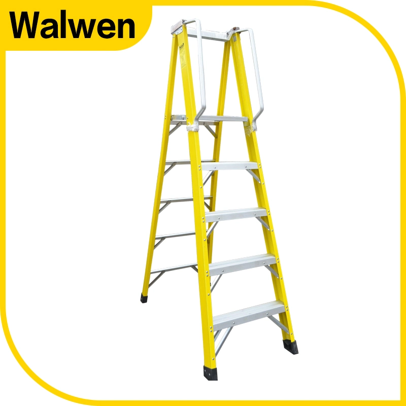 A Shape Double Side Folding Movable FRP Step Ladder