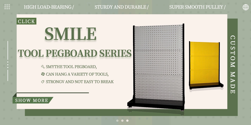 Smile Wall Mounted Durable Tool Hanging Tool Cabinet Display Stand Organizer Wall Pegboard