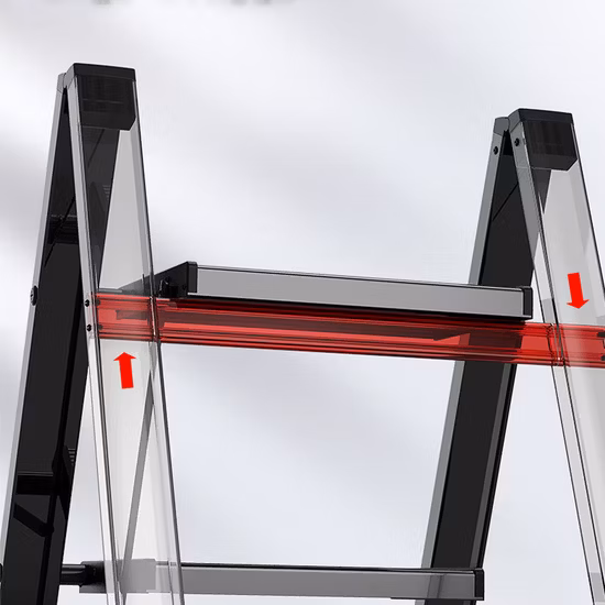 Scala da giardino treppiede smontabile in alluminio a 6 gradini conforme alla norma EN 131